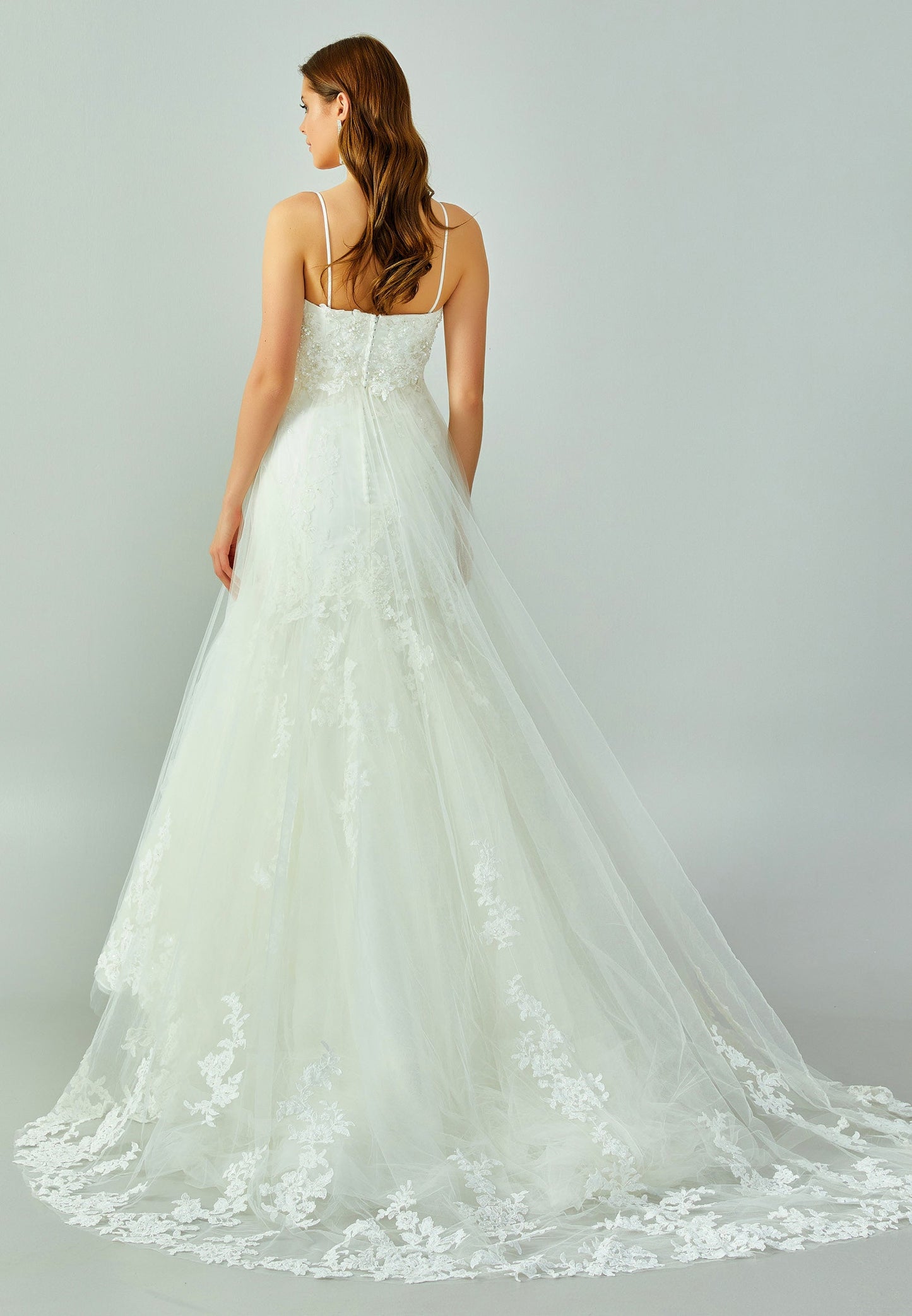 Sleeveless Maxi Tulle Regular Wedding Dress Unit Price: €240