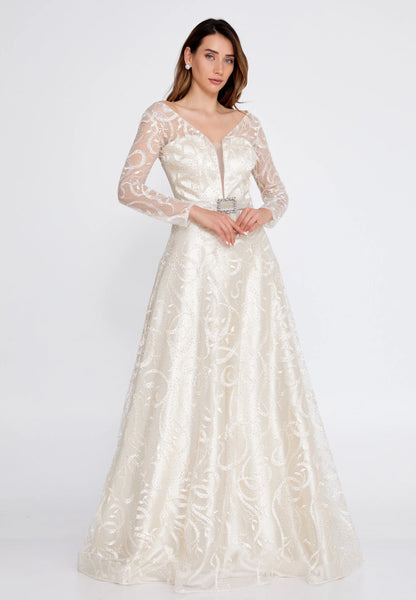 Long Sleeve Maxi Tulle Mermaid Regular Prom Dress Unit Price: €68