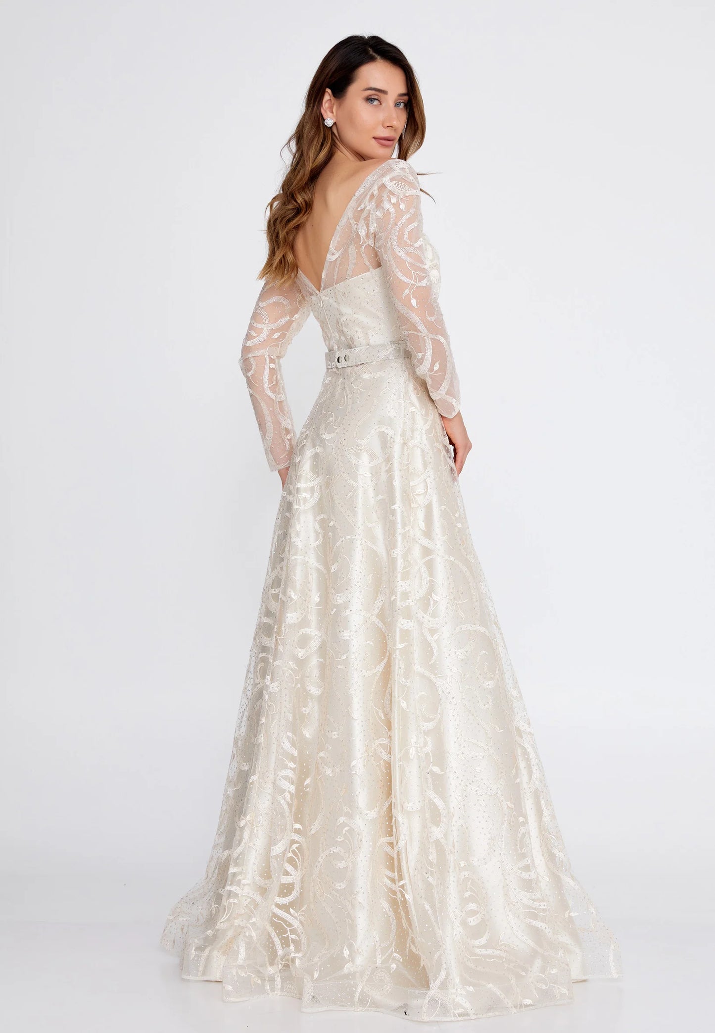 Long Sleeve Maxi Tulle Mermaid Regular Prom Dress Unit Price: €68