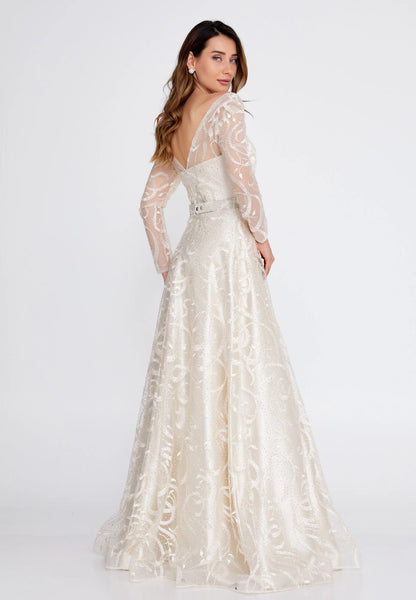 Long Sleeve Maxi Tulle Mermaid Regular Prom Dress Unit Price: €68