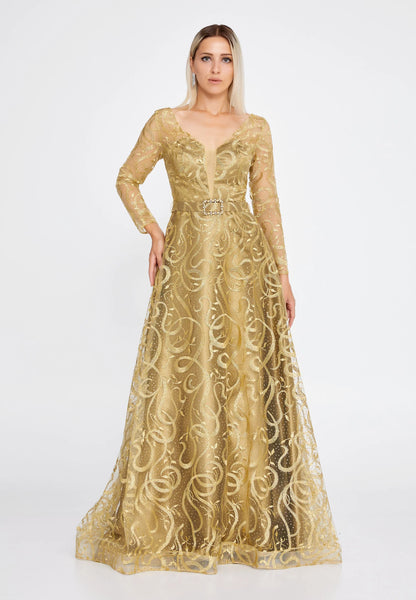 Long Sleeve Maxi Tulle Mermaid Regular Prom Dress Unit Price: €68