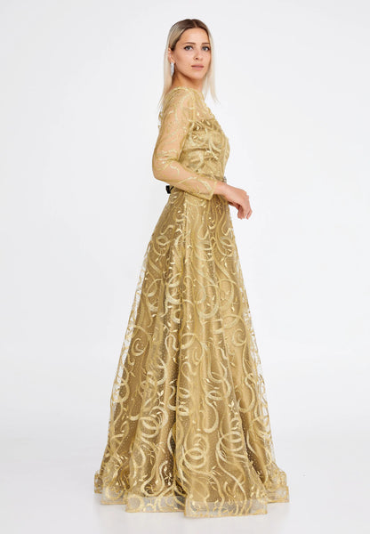 Long Sleeve Maxi Tulle Mermaid Regular Prom Dress Unit Price: €68