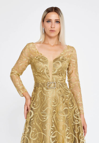 Long Sleeve Maxi Tulle Mermaid Regular Prom Dress Unit Price: €68