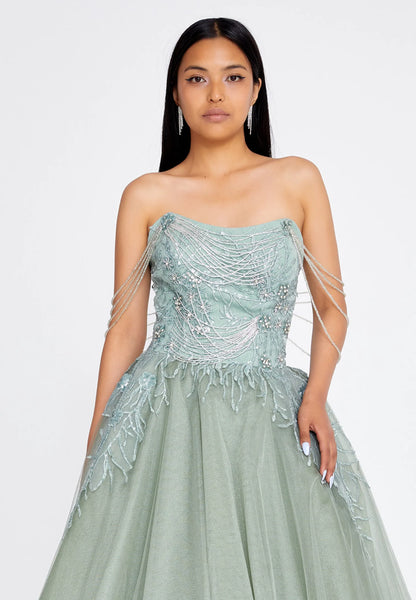 Off Shoulder Maxi Tulle A - Line Regular Prom Dress Unit Price: €75.00