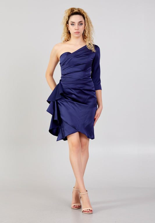 One Shoulder Mini Satin Column Regular Evening Dress Unit Price: €27