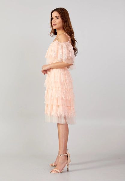 Off Shoulder Mini Tulle Column Regular Cocktail Dress Unit Price: €31