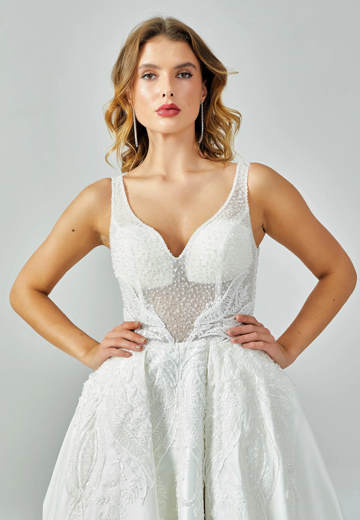 Sleeveless Maxi Satin Regular Wedding Dress Unit Price: €375