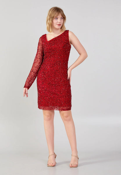 One Shoulder Mini Sequin Column Regular Evening Dress Unit Price: €55