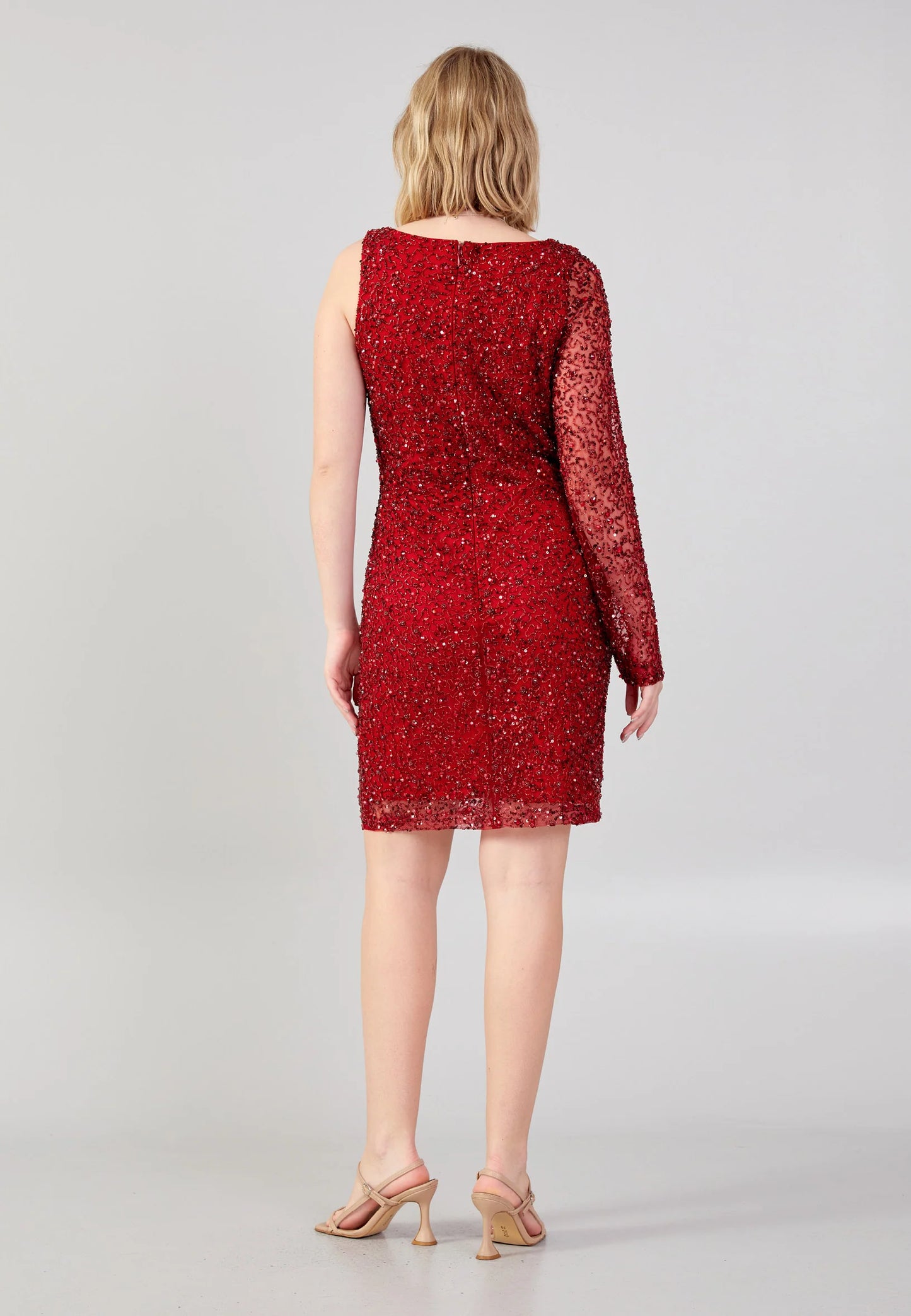 One Shoulder Mini Sequin Column Regular Evening Dress Unit Price: €55
