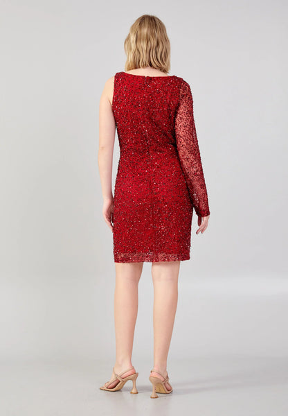 One Shoulder Mini Sequin Column Regular Evening Dress Unit Price: €55