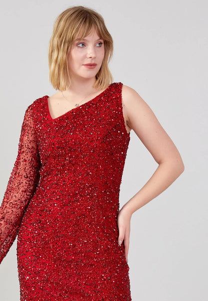 One Shoulder Mini Sequin Column Regular Evening Dress Unit Price: €55