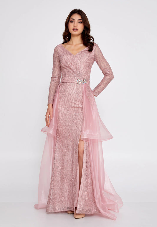 Long Sleeve Maxi Lace Mermaid Regular Wedding Guest Dress Unit Price: €52