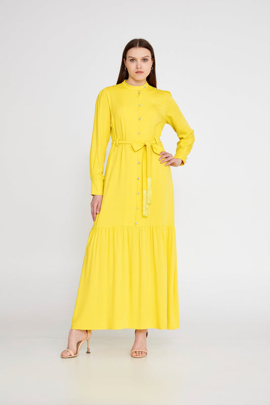 Long Sleeve Maxi Viscose Column Regular Casual Dress Unit Price: €14