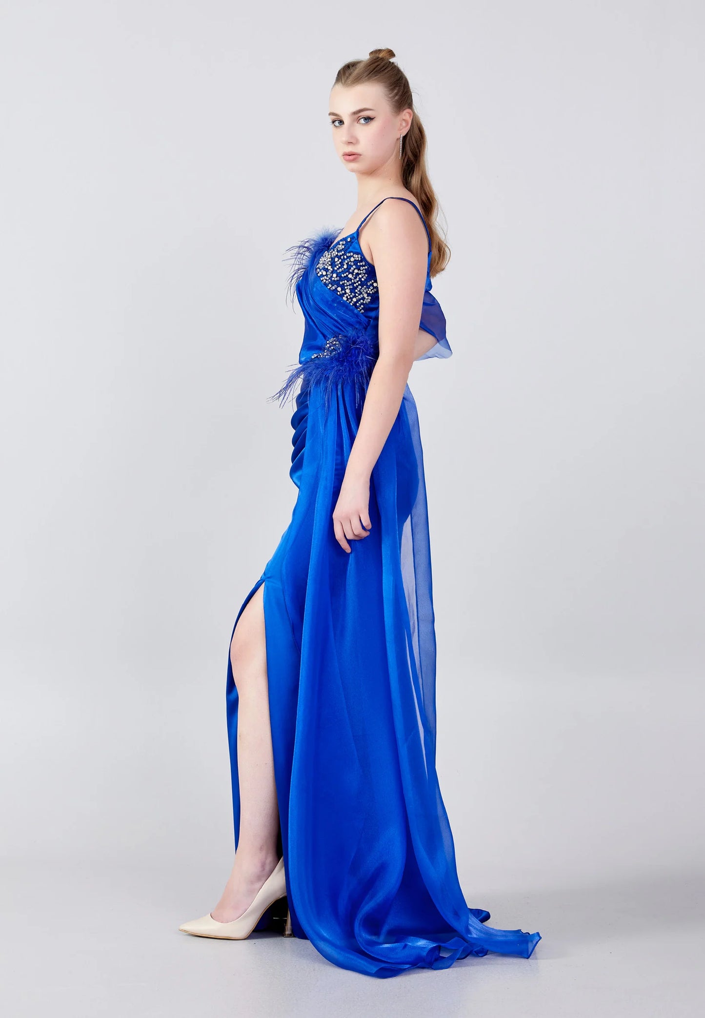 Sleeveless Maxi Satin Mermaid Regular Wedding Guest Dress Unit Price: €66