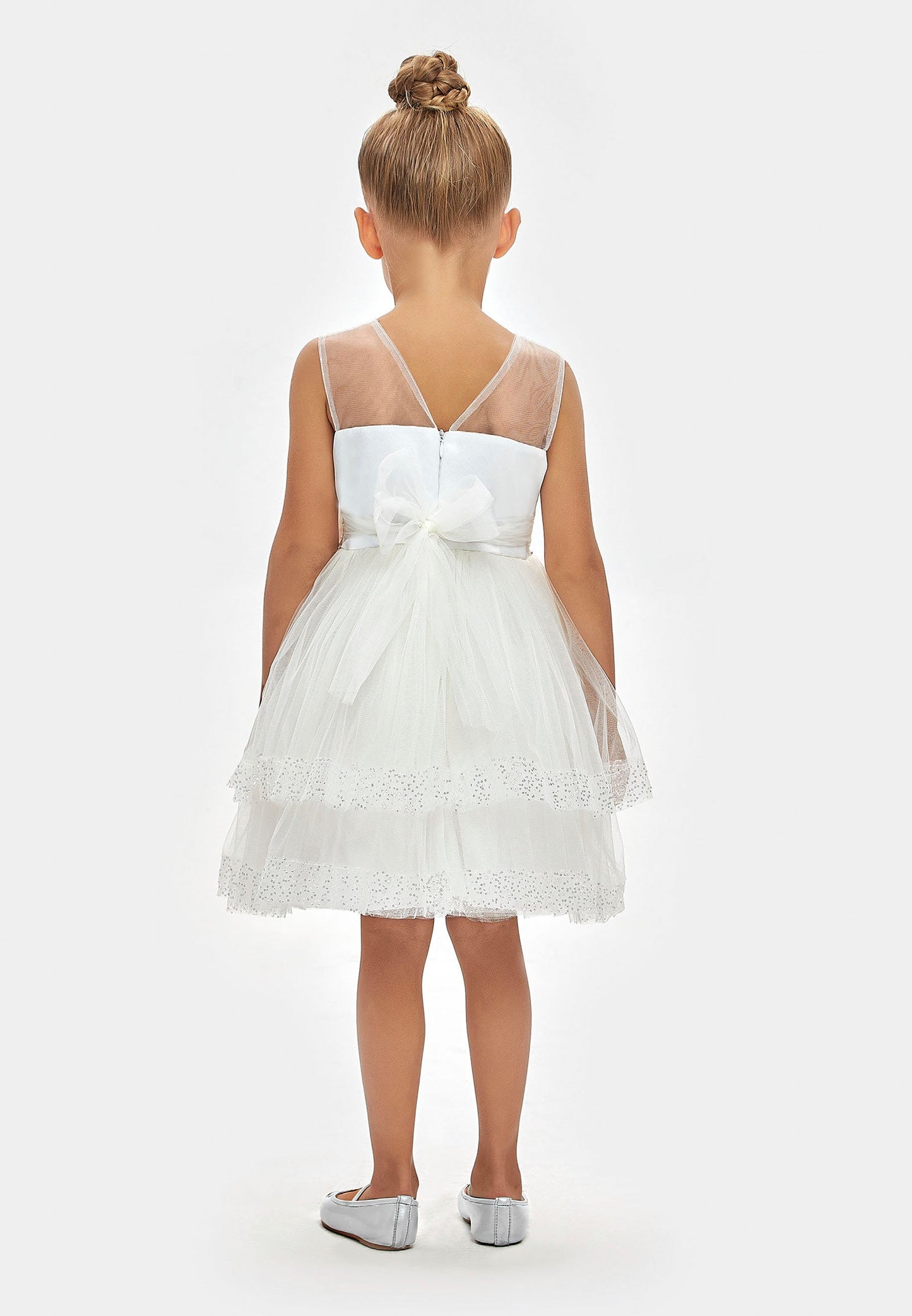 Girl Sleeveless Tulle Solid Color A - Line 1 - 5 Ages Special Occasion Dress Unit Price: €21