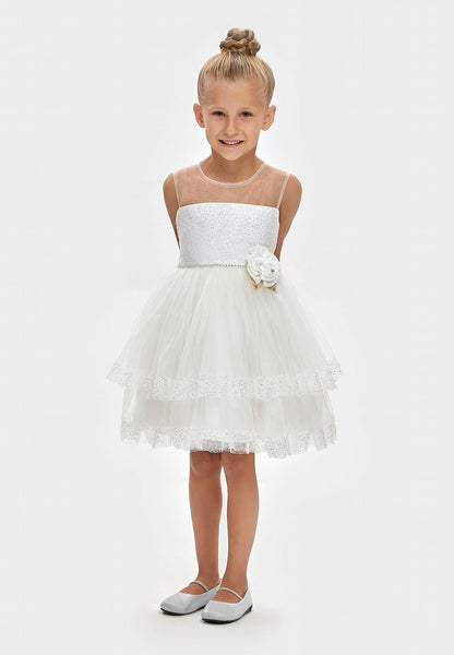 Girl Sleeveless Tulle Solid Color A - Line 1 - 5 Ages Special Occasion Dress Unit Price: €21