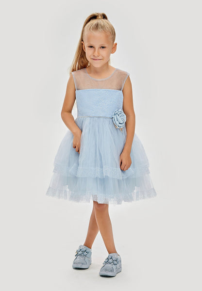 Girl Sleeveless Tulle Solid Color A - Line 1 - 5 Ages Special Occasion Dress Unit Price: €21