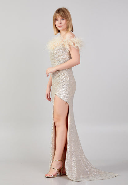 Off Shoulder Maxi Sequin Mermaid Regular Wedding Guest Dress Unit Price: €55