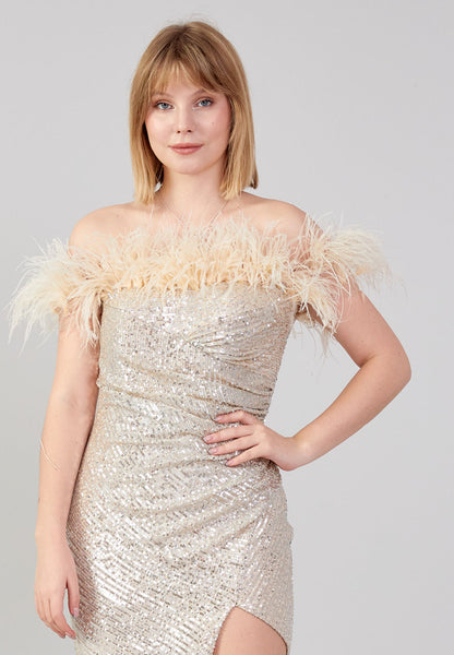 Off Shoulder Maxi Sequin Mermaid Regular Wedding Guest Dress Unit Price: €55