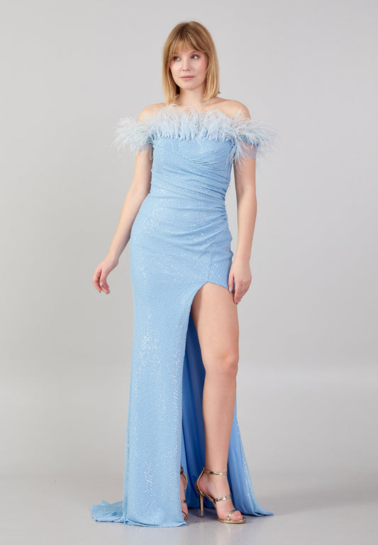 Off Shoulder Maxi Sequin Mermaid Regular Wedding Guest Dress Unit Price: €55