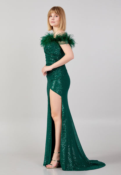 Off Shoulder Maxi Sequin Mermaid Regular Wedding Guest Dress Unit Price: €55