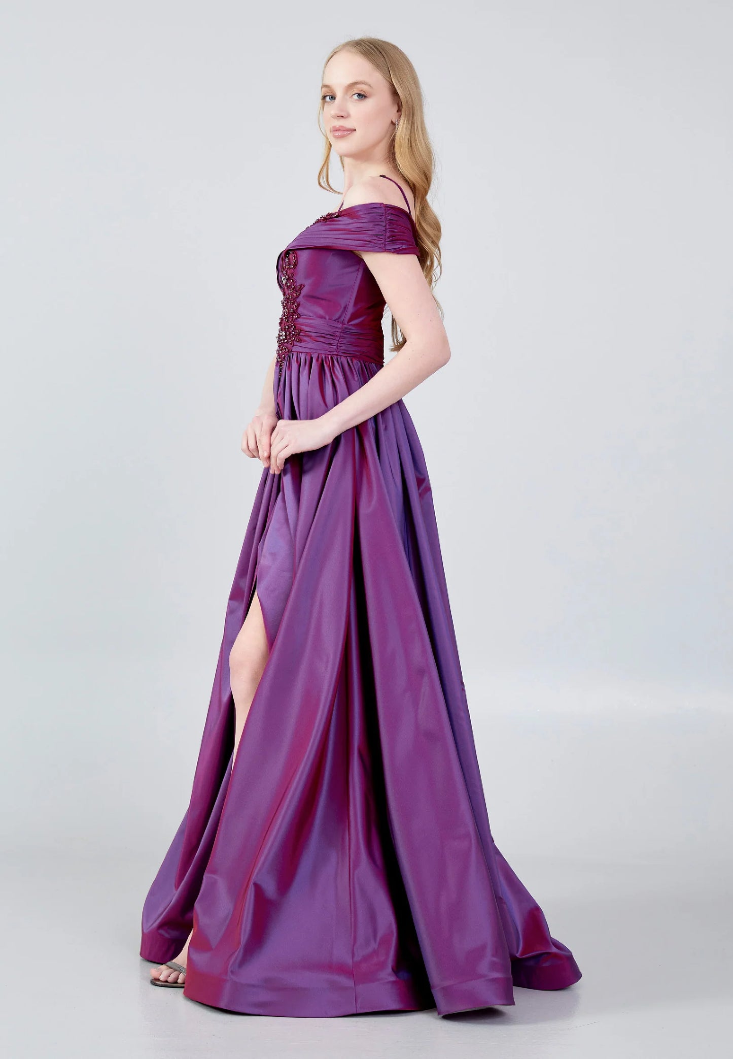 Off Shoulder Maxi Nylon Column Regular Wedding Guest Dress Unit Price: €62