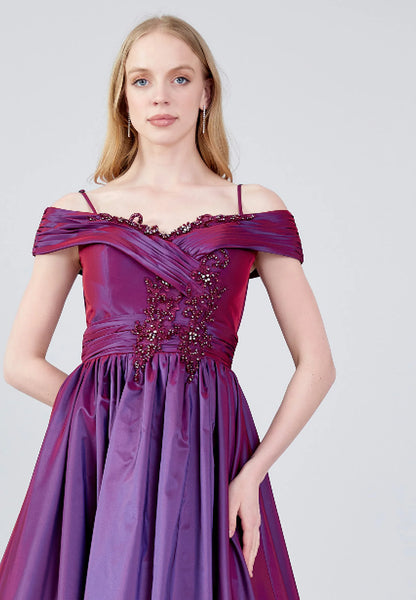 Off Shoulder Maxi Nylon Column Regular Wedding Guest Dress Unit Price: €62