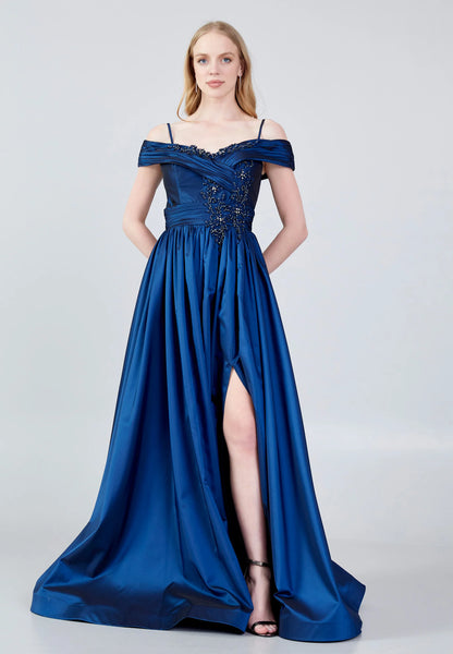 Off Shoulder Maxi Nylon Column Regular Wedding Guest Dress Unit Price: €62