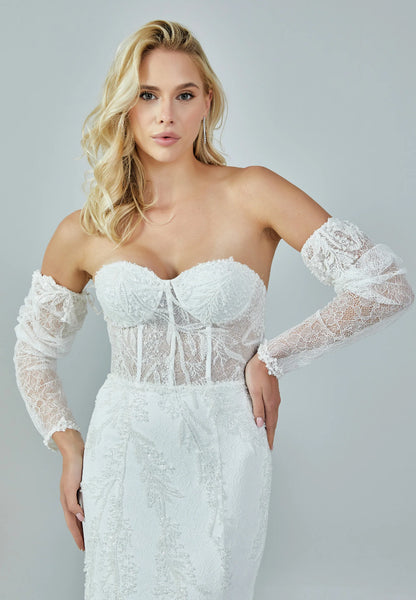 Off Shoulder Maxi Tulle Regular Wedding Dress Unit Price: €480