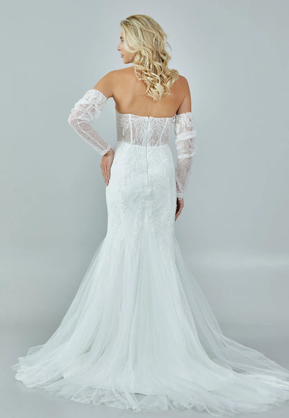 Off Shoulder Maxi Tulle Regular Wedding Dress Unit Price: €480