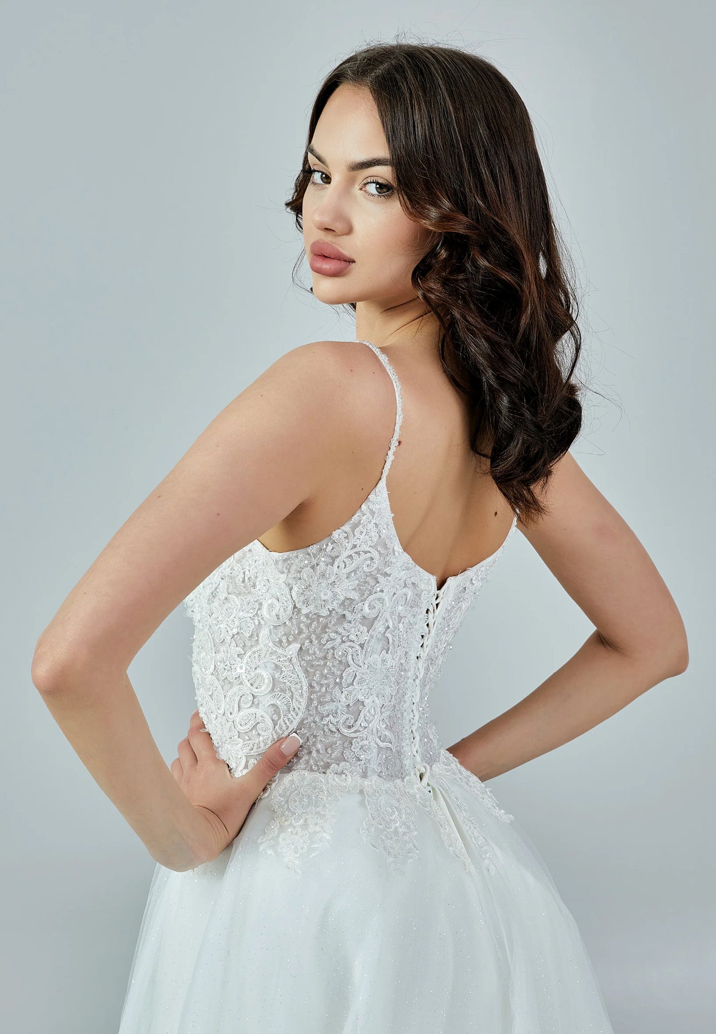 Sleeveless Maxi Tulle Regular Wedding Dress Unit Price: €195