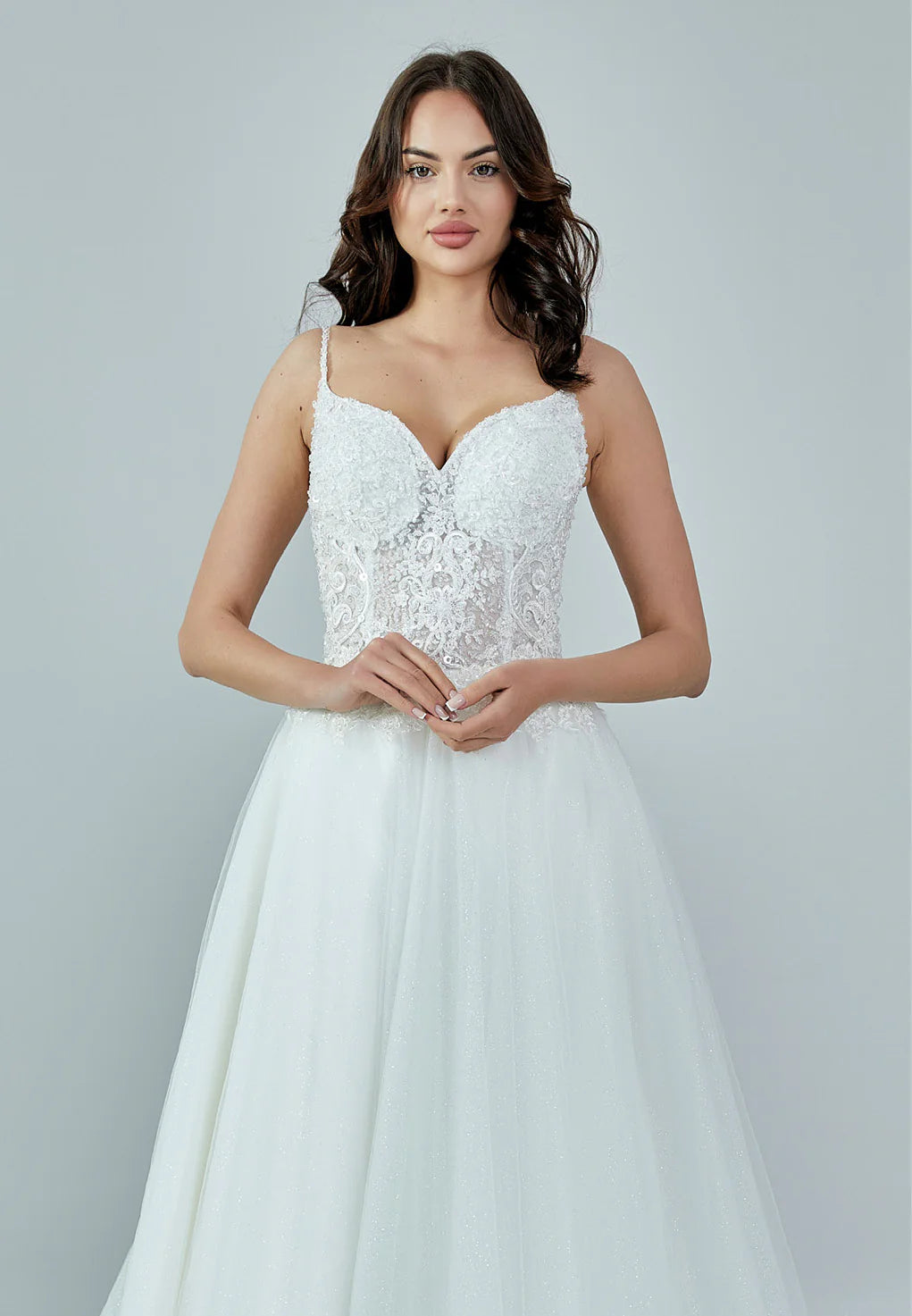 Sleeveless Maxi Tulle Regular Wedding Dress Unit Price: €195
