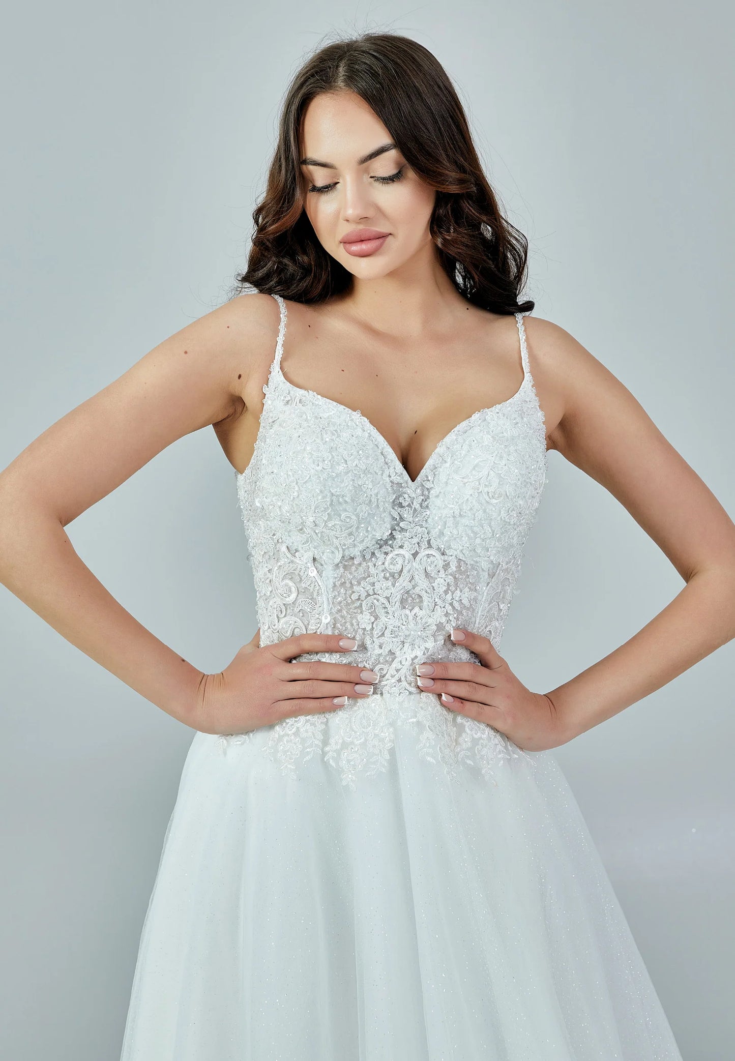 Sleeveless Maxi Tulle Regular Wedding Dress Unit Price: €195