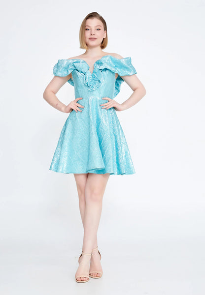 Off Shoulder Mini Polyester A - Line Regular Prom Dress Unit Price: €25