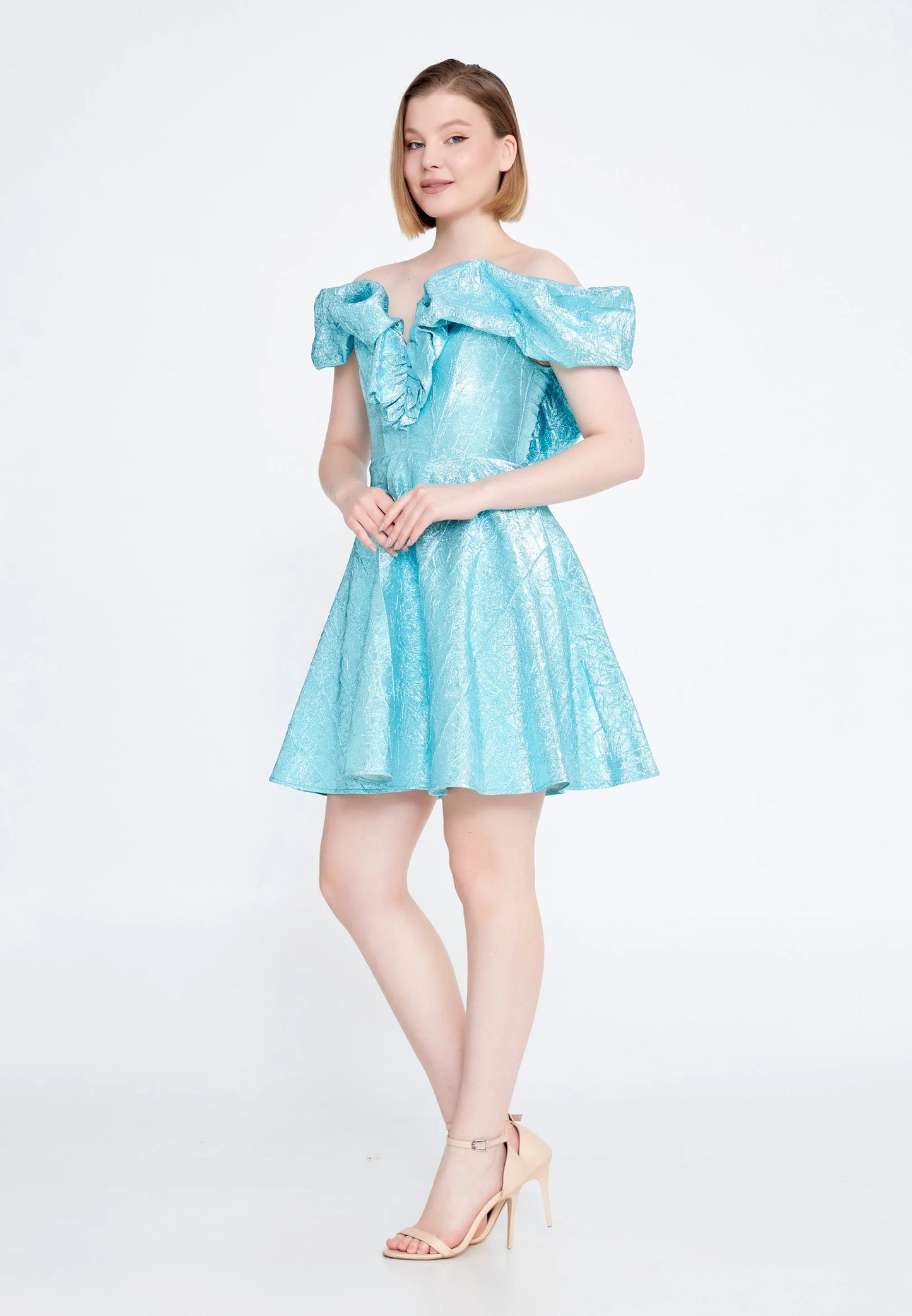 Off Shoulder Mini Polyester A - Line Regular Prom Dress Unit Price: €25