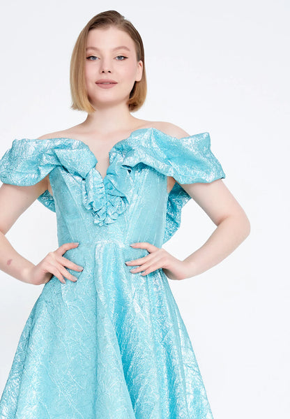 Off Shoulder Mini Polyester A - Line Regular Prom Dress Unit Price: €25