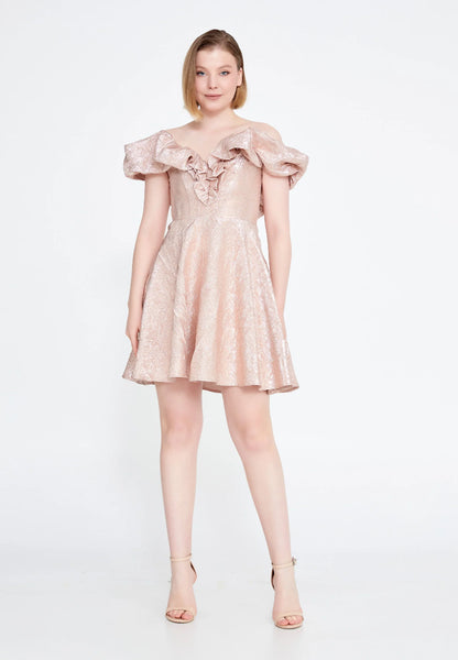 Off Shoulder Mini Polyester A - Line Regular Prom Dress Unit Price: €25