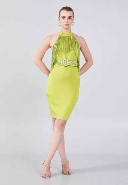 Sleeveless Mini Crepe Column Regular Evening Dress Unit Price: €17