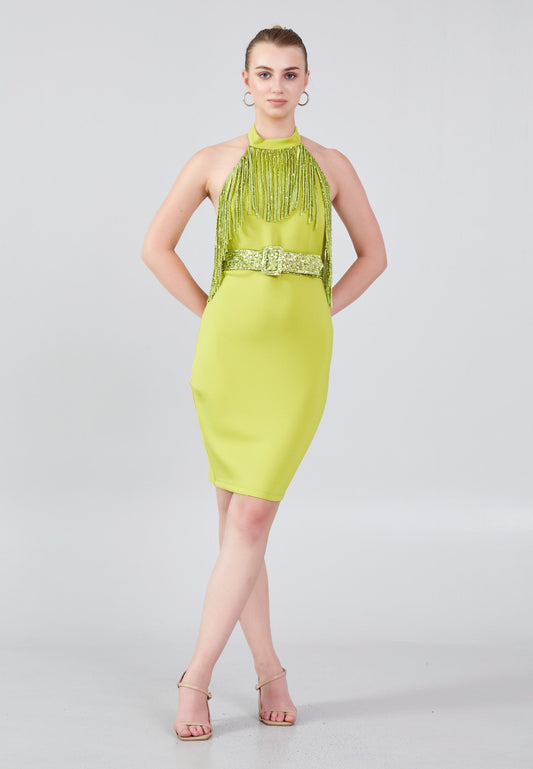Sleeveless Mini Crepe Column Regular Evening Dress Unit Price: €17