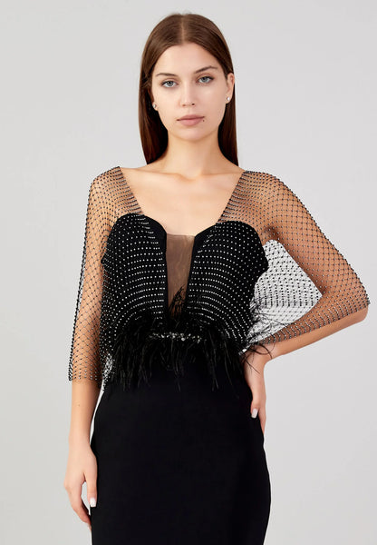 Short Sleeve Maxi Crepe Mermaid Regular Wedding Guest Dress Unit Price: €67