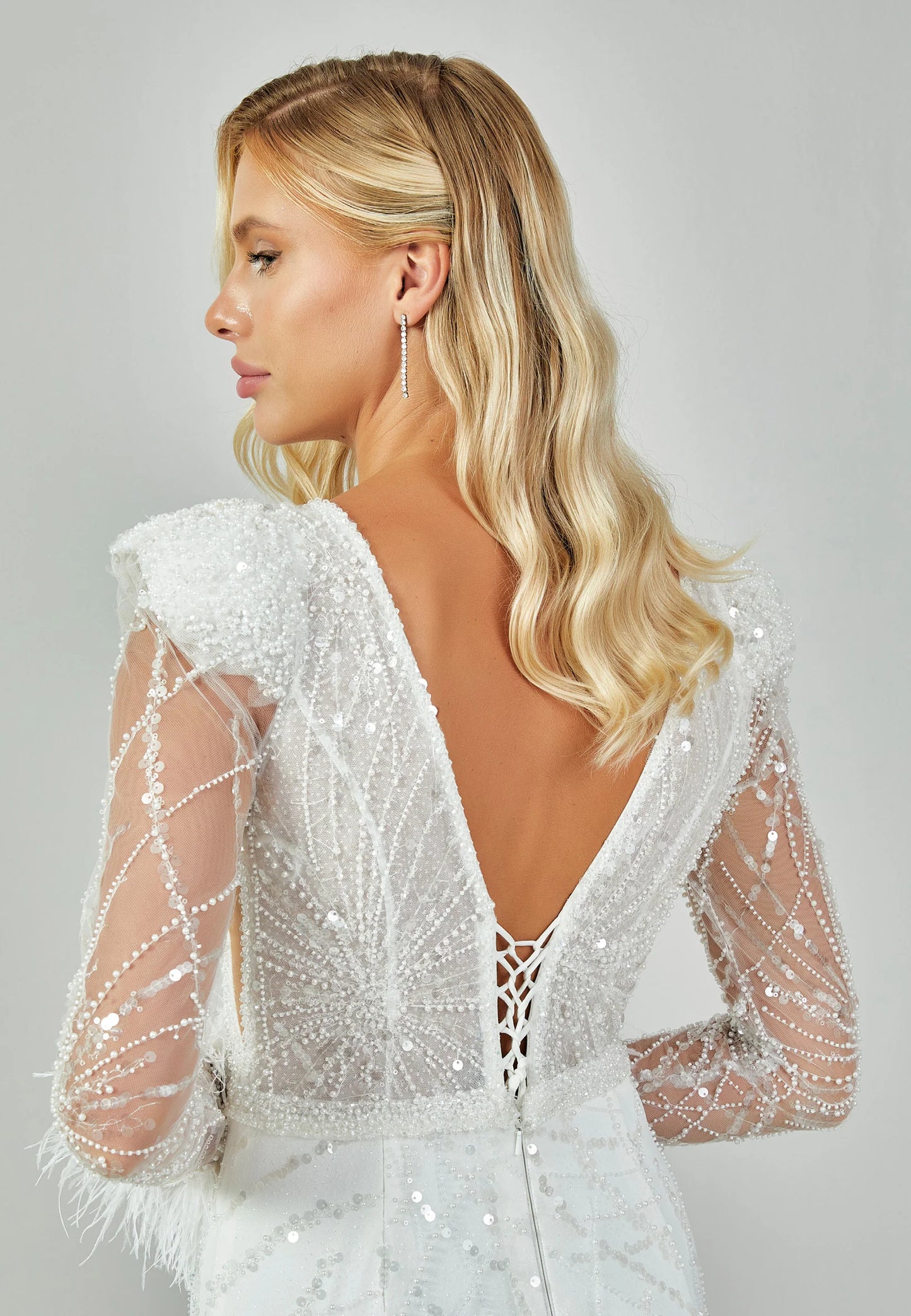 Long Sleeve Maxi Sequin Regular Wedding Dress Unit Price: €480