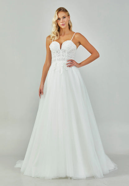 Sleeveless Maxi Tulle Regular Wedding Dress Unit Price: €200