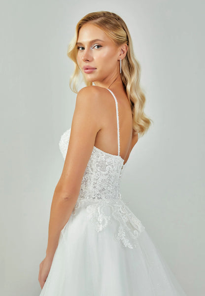 Sleeveless Maxi Tulle Regular Wedding Dress Unit Price: €200
