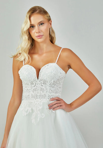 Sleeveless Maxi Tulle Regular Wedding Dress Unit Price: €200