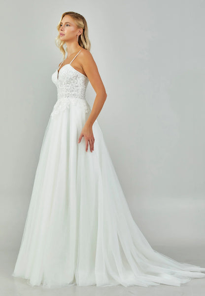 Sleeveless Maxi Tulle Regular Wedding Dress Unit Price: €200