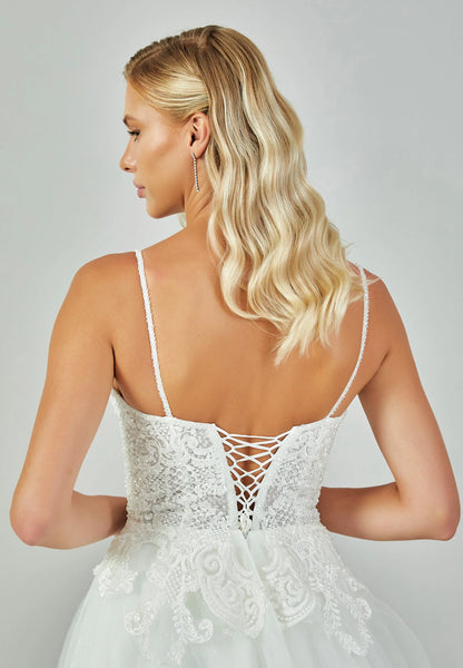 Sleeveless Maxi Tulle Regular Wedding Dress Unit Price: €200