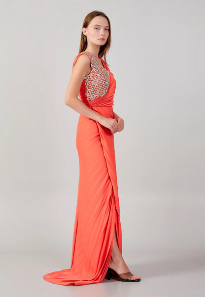 Sleeveless Maxi Chiffon Column Regular Wedding Guest Dress Unit Price: €80