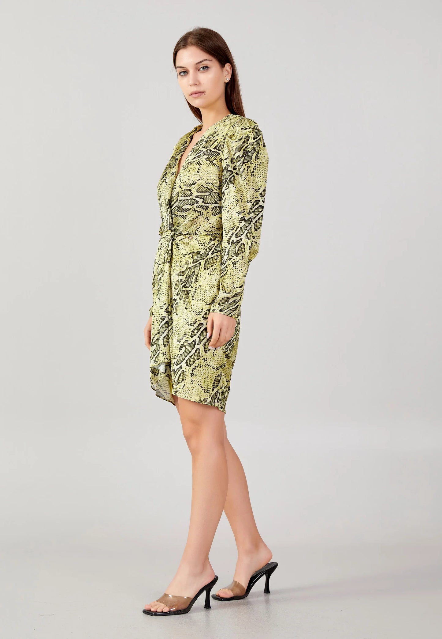 Long Sleeve Mini Satin Column Regular Casual Dress Unit Price: €19