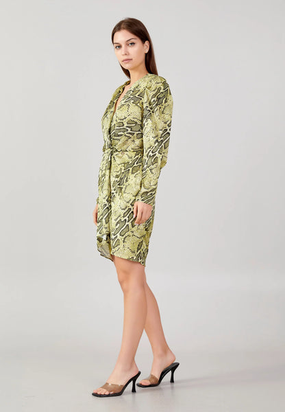 Long Sleeve Mini Satin Column Regular Casual Dress Unit Price: €19