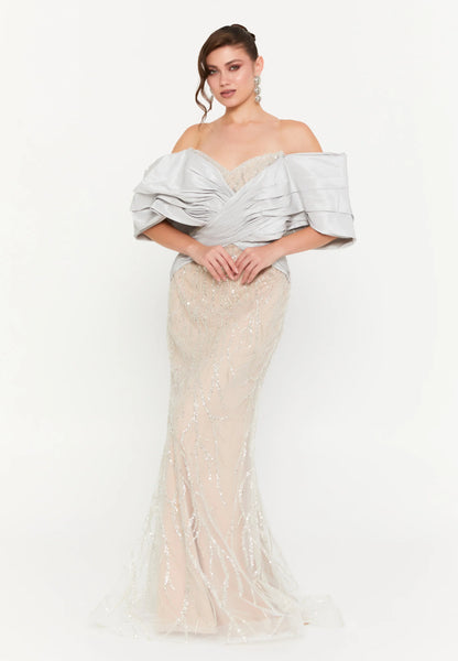 Off Shoulder Maxi Tulle Mermaid Regular Wedding Guest Dress Unit Price: €72